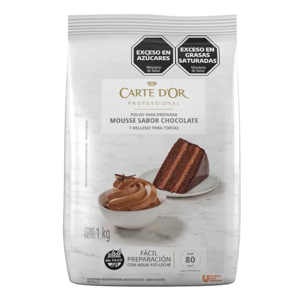 CARTE DOR MOUSSE DE CHOCOLATE SIN TACC BOLSA 1KG