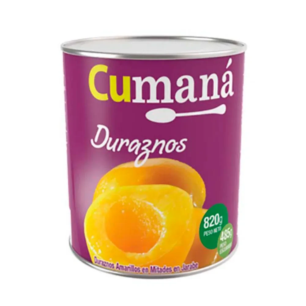 DURAZNO CUMANA MITADES 820 G.