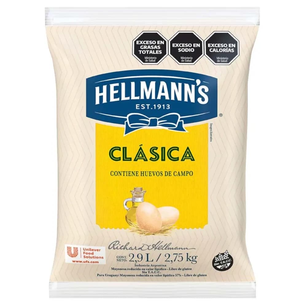 HELLMANNS MAYONESA CLASICA BOLSA 2.755KG