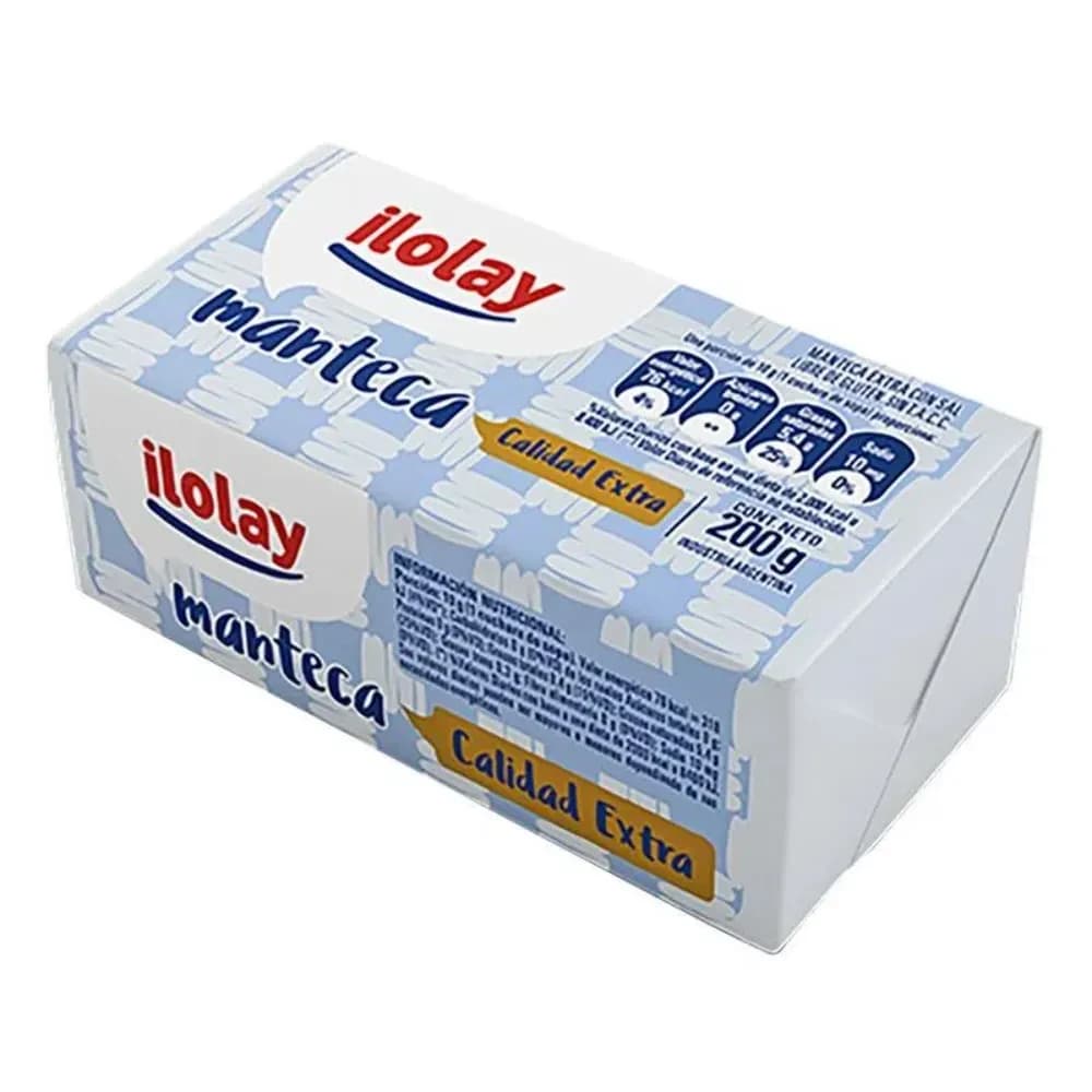 MANTECA ILOLAY SIN SAL 200 G.