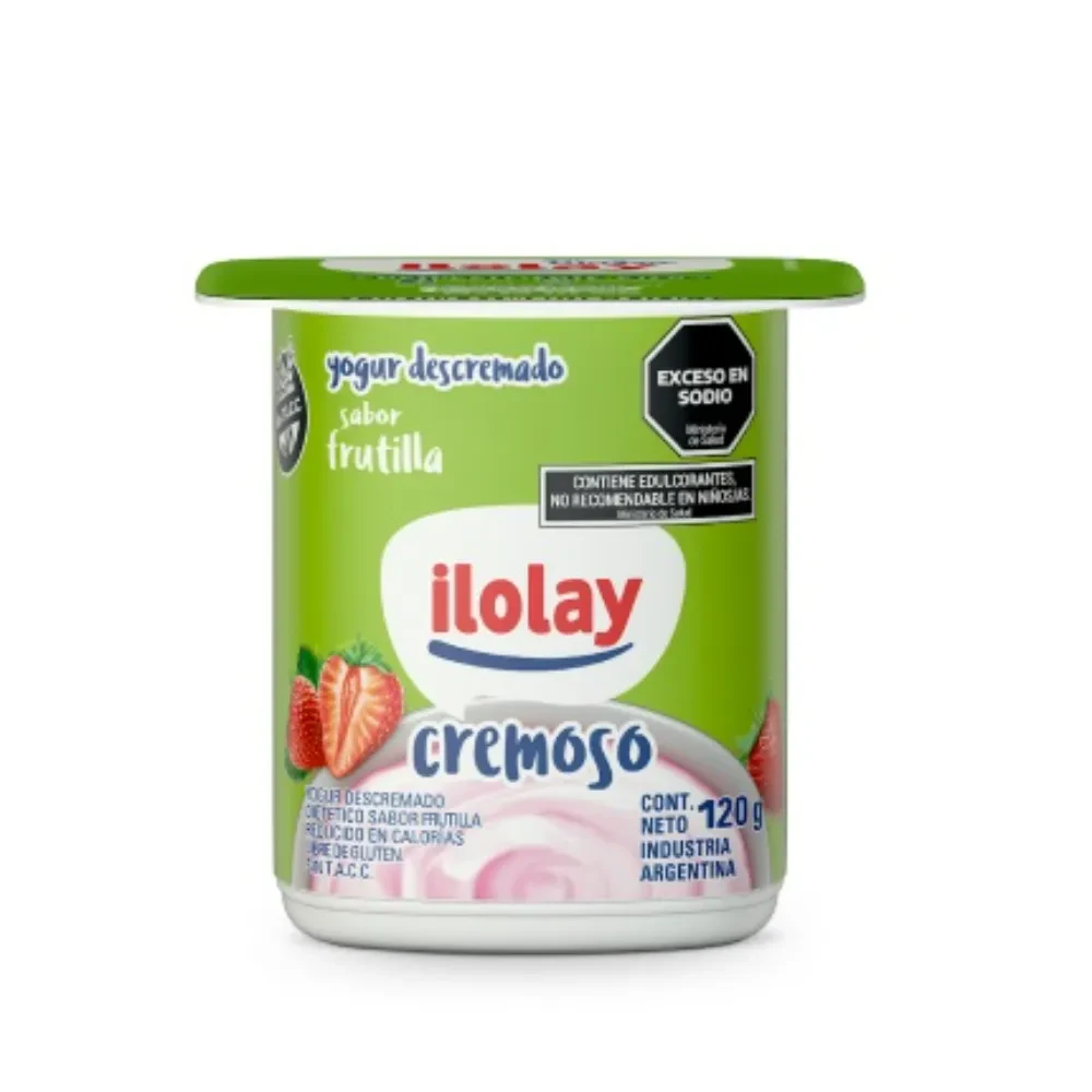 YOGUR BATIDO DESCREMADO FRUTILLA 120G.