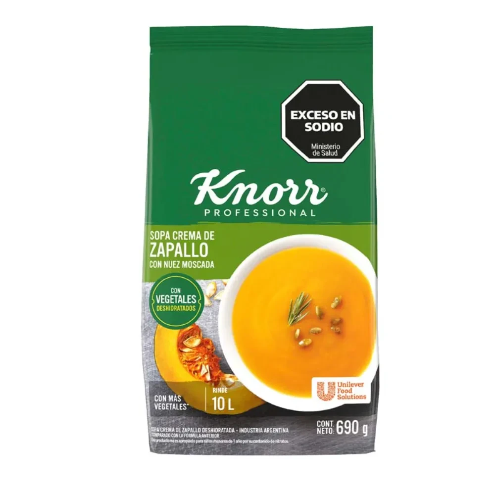 KNORR SOPA CR ZAPALLO C/NUEZ MOSCADA 690G