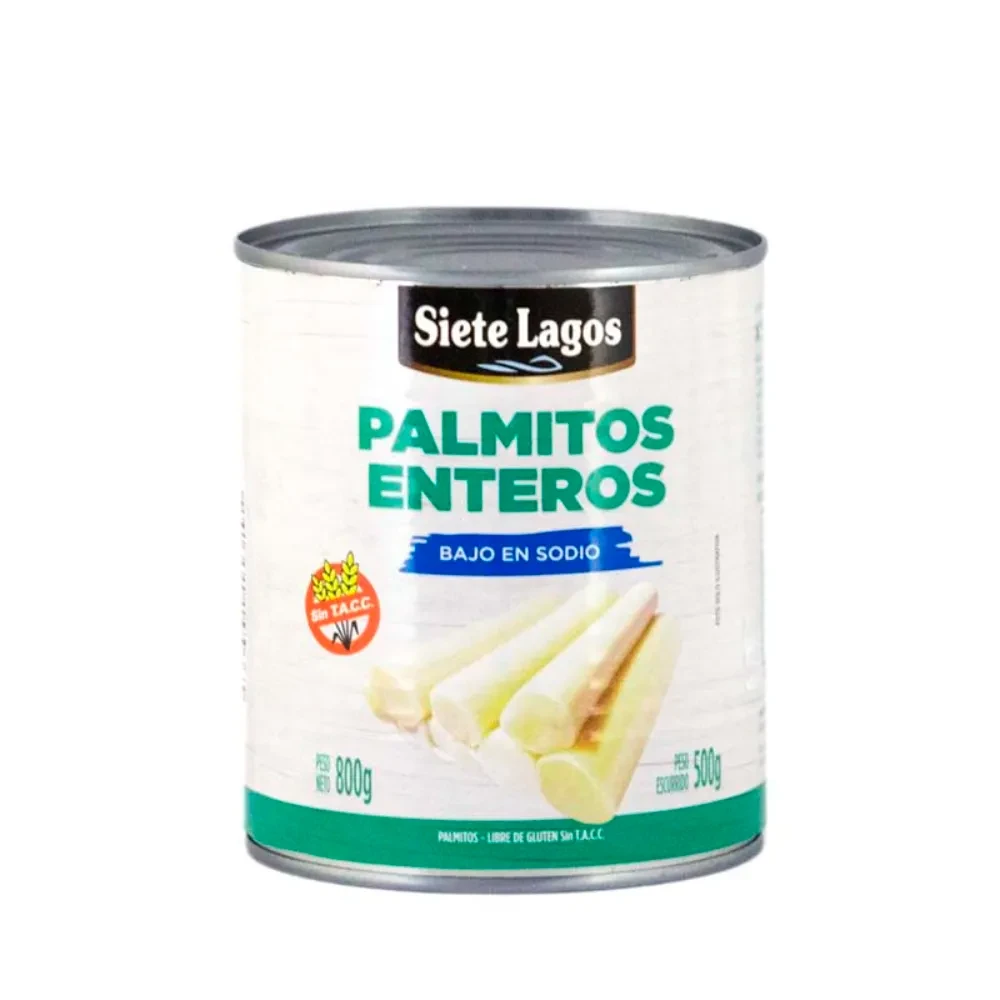 PALMITOS SIETE LAGOS ENTEROS 800 G.